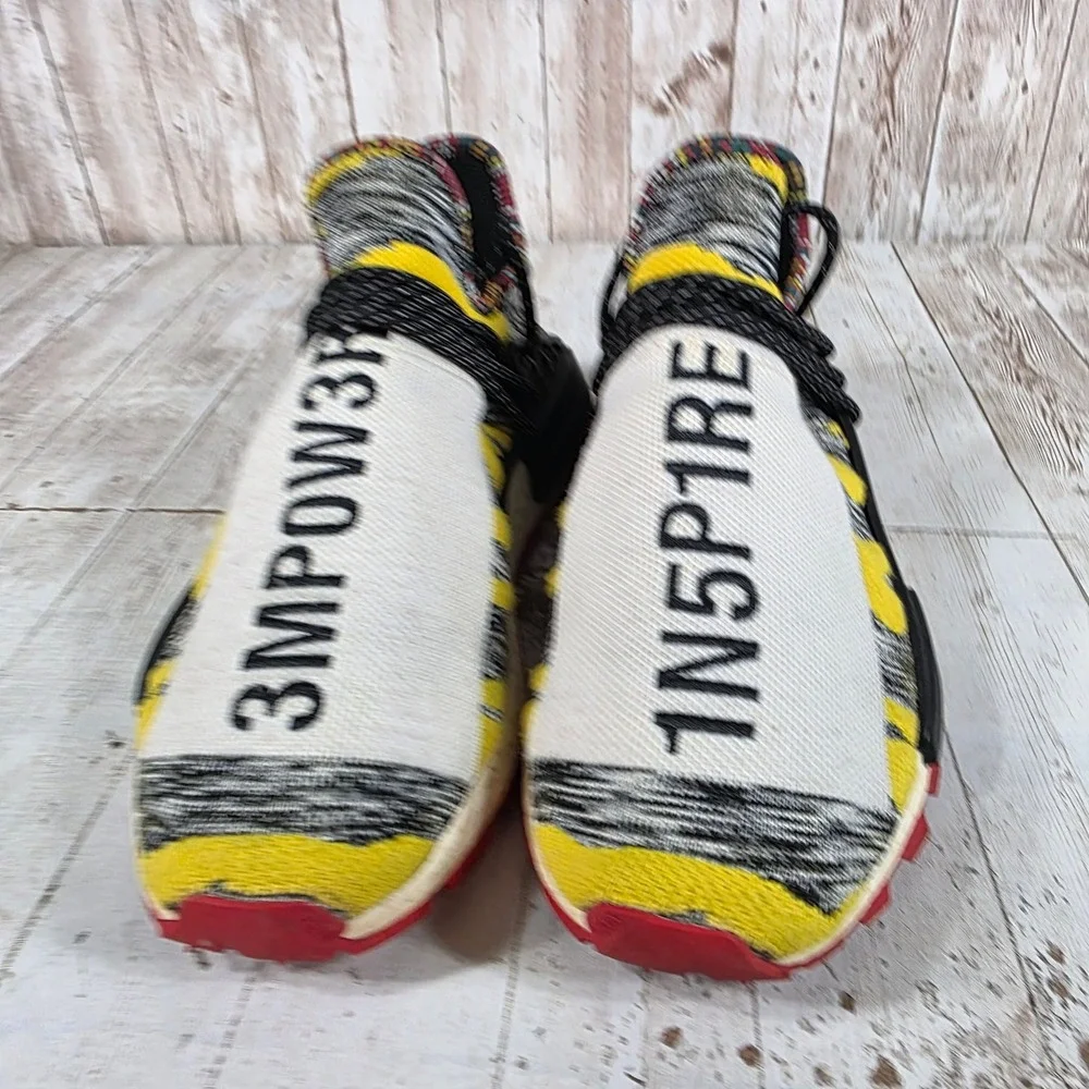 Adidas Pharrell Williams Solar Hu NMD Mother Yellow Black BB9527 Mens 10